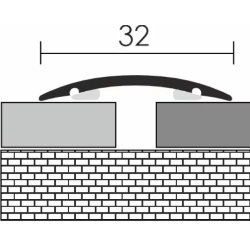 3 cm-es Lencse profil Fekete 0,9m