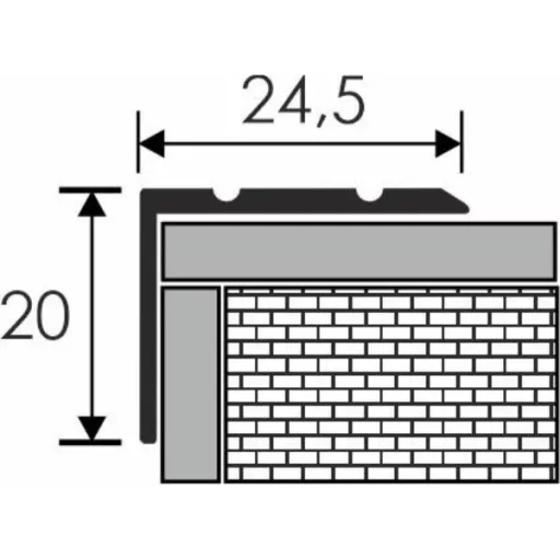 Öntapadós lépcsőélvédő 20x24,5 Arany 0,9m
