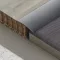 4 cm-es Alu profil Lencse Szálcsiszolt Inox 0,9m