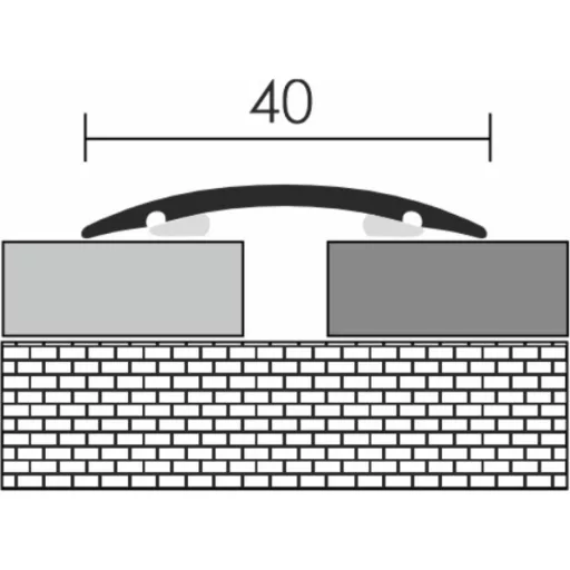 4 cm-es Alu profil Lencse Bronz 0,9m