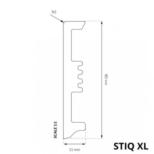 Szegélyléc Arbiton STIQ fehér STX810 XL 2,2m