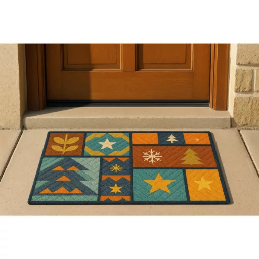 Lábtörlő Door Mat 45x75 Colorful Christmas