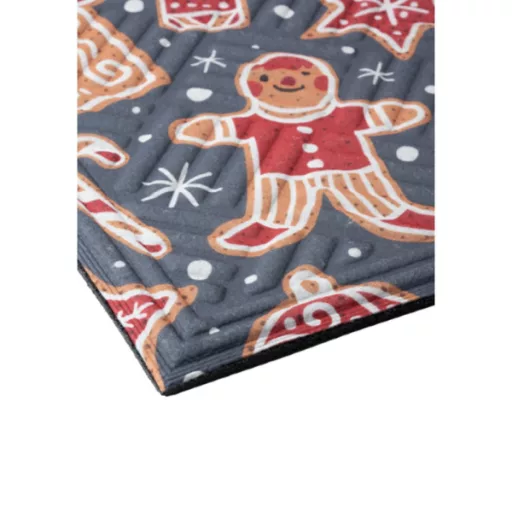 Lábtörlő Door Mat 45x75 Szürke alapon karácsonyi mintás