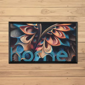 Lábtörlő Door Mat 45x75 Színes lepke mintás