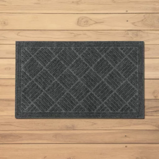 Lábtörlő Seta-Hali 45x75 Contours Parquet szürke