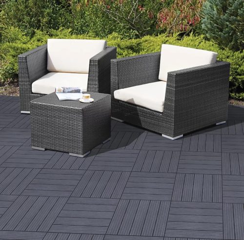 Easy Tile EcoDeck Teraszburkolat Cosmopolitan Grafit 45x45cm 