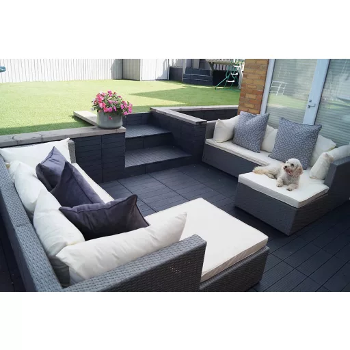 Easy Tile EcoDeck Teraszburkolat Cosmopolitan Grafit 45x45cm 