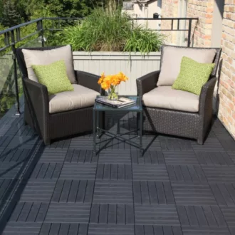 Easy Tile Teraszburkolat Cosmopolitan Grafit 30x30cm 15 mm